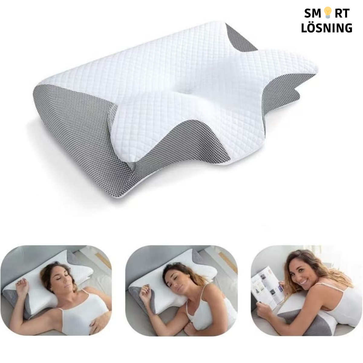 SovBättre - Ergonomisk foam kudde för bättre sömn och stöd till nacke.