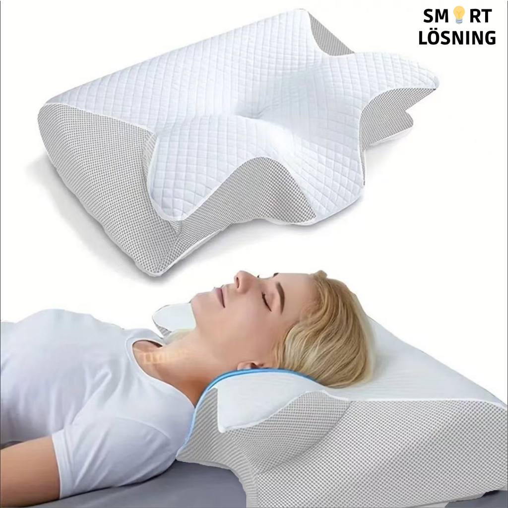 SovBättre - Ergonomisk foam kudde för bättre sömn och stöd till nacke.